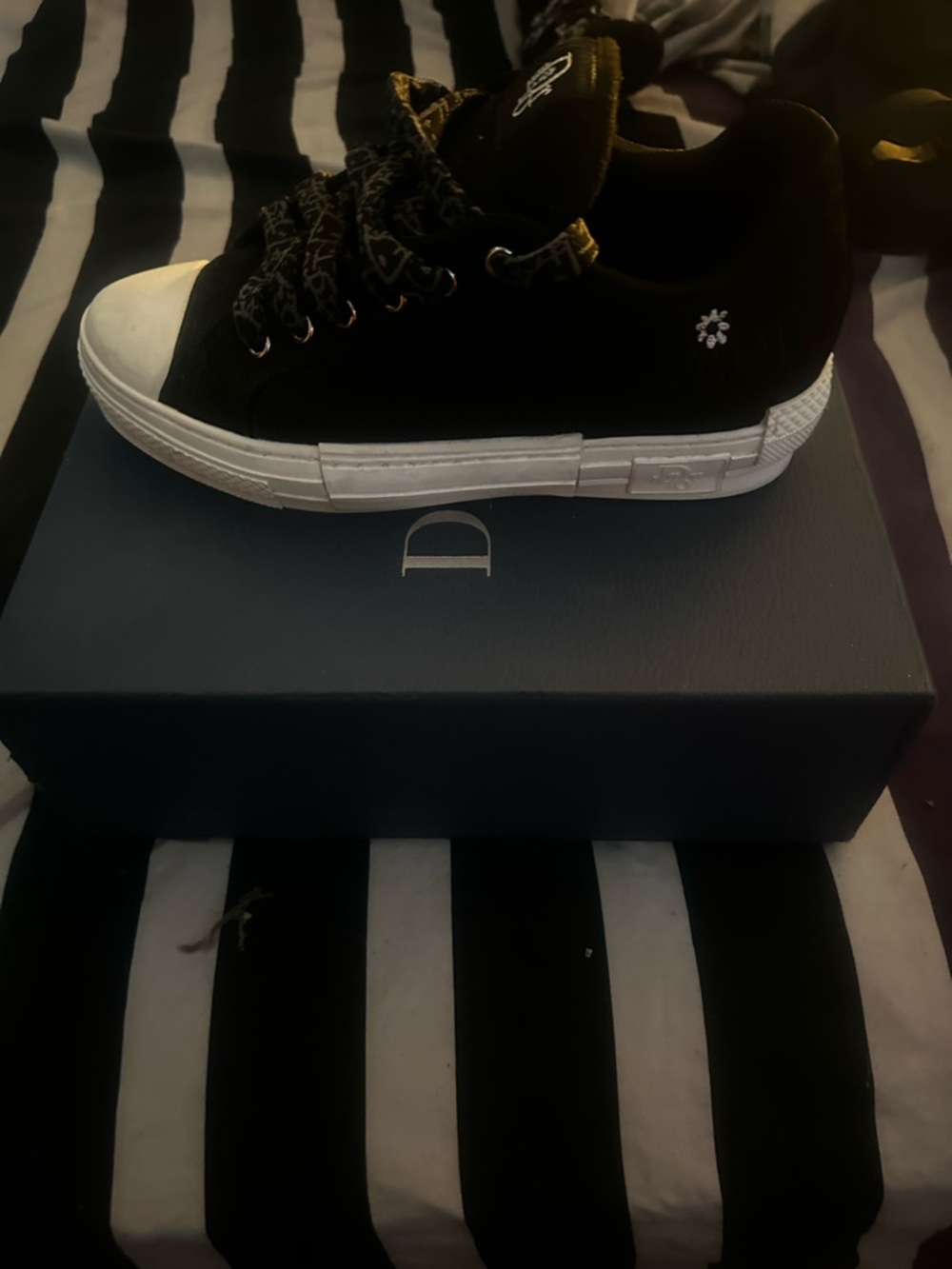 Dior Black and White Low-Top Men's Sneakers